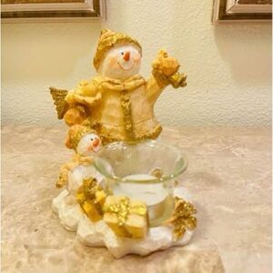 Festive Snowman Candle Holder